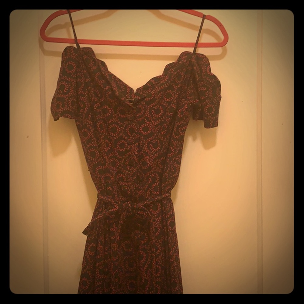 Red and black vintage dress